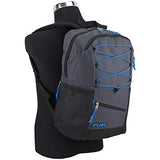 Fuel Travel Lightweight Bungee Backpack, Durable for School, Gym or Work (Graphite Gray/Royal