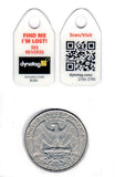 Dynotag Web/Gps Enabled Qr Code Smart Micro Zipper Tags: 9 (3X3Strip)+Snaphooks
