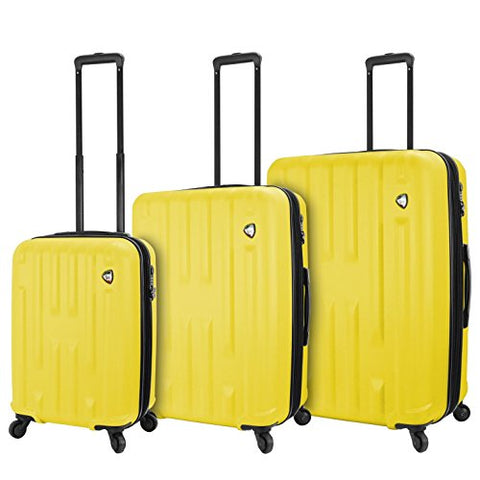 Mia Toro M1230-03pc-ylw Italy Nuovo Hardside Spinner Luggage 3pc Set, Yellow