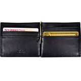 Royce Leather Rfid Blocking Money Clip Credit Card Wallet In Leather, Black
