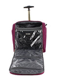 Steve Madden Luggage Wheeled Suitcase Under Seat Bag (Peek-A-Boo Purple)