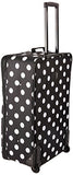 Rockland Luggage 3 Piece Printed Luggage Set, Black Dot, Medium