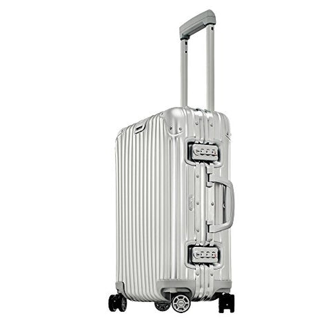 Rimowa Topas IATA Carry on Luggage 21" Inch Multiwheel 32L TSA Lock Spinner Suitcase Silver