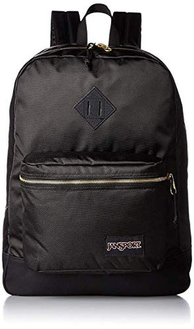 JanSport Super FX Backpack (BLK-Black/Gold)