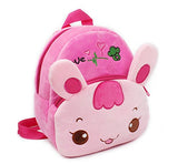Smilesky Kid'S Backpack Toddlers Preschool Shoulder Bags Cartoon Plush Animal Bunny Bags Pink 9.5"