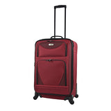 3 Piece Expandable Luggage Set Includes 28" Suitcase, 24" Upright, and 20" Carry-On with Smooth Spinner Wheels and Reinforced Material, Red Color Option