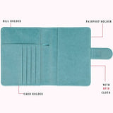 Gdtk Leather Passport Holder Cover Case Rfid Blocking Travel Wallet (Sky Blue #2)