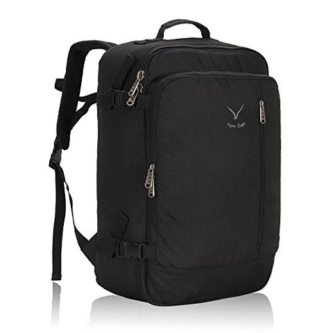Hynes Eagle 38L Flight Approved Weekender Carry on Backpack Black 2017