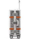 All Al-Mg Alloy HardShell Carry-on/Cabin Luggage TSA Approved Silver 24"