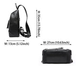 Saierlong Ladies Designer Womens Black First Layer Of Leather Daily Casual Backpack