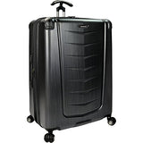 Traveler’S Choice Silverwood Polycarbonate Hardside Expandable Spinner Luggage Case - Brush Metal