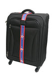 Orb Travel Premium Designer Luggage Strap -Ls301-B-Stars-Stripes-Blue/Red/White