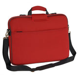 Laurex 17-Inch Laptop Sleeve Case Bag With Handle And Shoulder Strap, Red Camellia