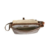 Boconi Becker Buckle Rfid Messenger (Whiskey W/ Khaki And Gingham)