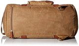 Buxton Men'S Expedition Ii Huntington Gear Canvas Convertible Duffel, Tan