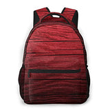 Multi leisure backpack,Maroon,Wooden Planks Timber Board Ancient Tre, travel sports School bag for adult youth College Students