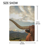 Passport Holder Texas Longhorn Steer Passport Cover Case Wallet Card Storage Organizer for Men