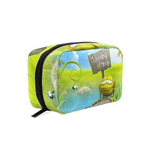 Cosmetic Bag Charming Prince Frog Girls Makeup Organizer Box Lazy Toiletry Case