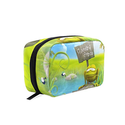 Cosmetic Bag Charming Prince Frog Girls Makeup Organizer Box Lazy Toiletry Case