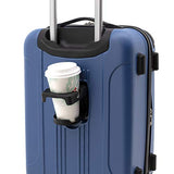 Travelers Club Madison Hardside Expandable Luggage with Cup/Phone Holder, Cobalt Blue, 2-Piece Set (20/28)
