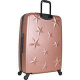 Aimee Kestenberg Women'S 28" Embossed Star Abs 4-Wheel Upright Checked Luggage, Black