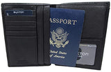 Buxton Men's RFID Blocking Passport Wallet, Black, One Size