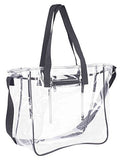 Deluxe Clear Bag | Extra Large Lunch Box with Adjustable Straps & Handles | Tote Container for