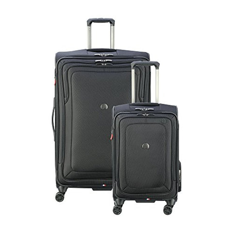 Delsey Luggage Cruise Lite Softside Luggage Set (21"/29"), Black