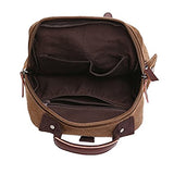 ABage Unisex Canvas Backpack Small Vintage Army Crossbody Sling Bag Purse School Bag, Burgundy