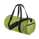 Duffel Bag Green White Pattern Women Garment Gym Tote Bag Best Sports Bag for Boys