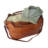 Piel Leather Large Carry-On Satchel, Saddle, One Size