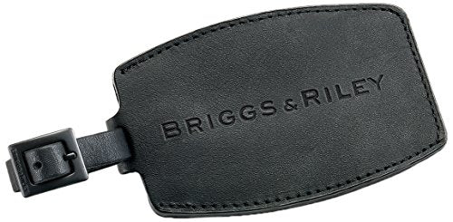 Briggs & Riley Leather Luggagetag, Black, One Size