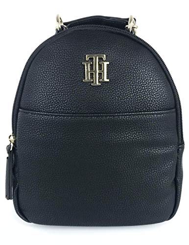 black tommy hilfiger mini backpack Kids' TH Establishd Logo The zipper closure ensures the security of your belongings Leather Backpacks Tommy Hilfiger Holographic