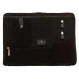 Hook And Albert Waxed Canvas Reversible Portfolio, Black (Black)