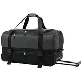 Travelers Club Pinnacle Travel Rolling Duffel Bag, Dark Grey, Checked-Large 30-Inch
