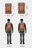 WITZMAN Men Vintage Canvas Rucksack Travel Duffel Backpack Retro Hiking Bag 2063 (22inch Brown)