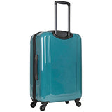 Ben Sherman Cambridge 24" Hardside Expandable Lightweight 4-Wheel Spinner Checked Luggage, Teal