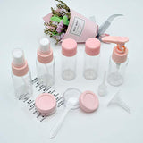 Tsa Approved Travel Toiletry Bottles Leakproof Containers Kit (BPA FREE) Travel Accessories - 10 Pieces/Clear Bag-Pink