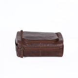 Boconi Becker Zip Around Travel Kit (Whiskey w/ Khaki and Gingham)