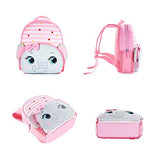 Toddler Backpack Waterproof Preschool Backpack 3D Cute Cartoon Neoprene Animal Schoolbag for Kids for 2-5 Years Boys Girls (Grey Elephant)
