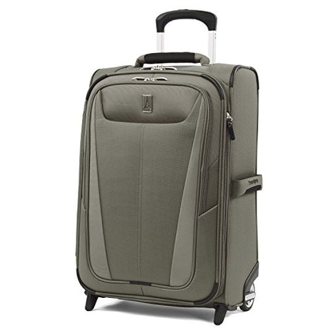 Travelpro Luggage Maxlite 5 22" Lightweight Expandable Carry-On Rollaboard Suitcase, Slate Green