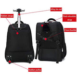 Wheeled Laptop Backpack 18" Rolling Carry-On Trolley School Bags Travel Luggage