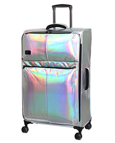 it Girl 30.9" Spellbound 8 Wheel Holographic Lightweight Expandable Spinner, Silver