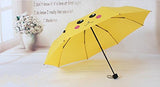Finex Pokemon Pikachu Yellow Manual Tri-Fold Folding Compact Travel Rain Umbrella Uv Protection