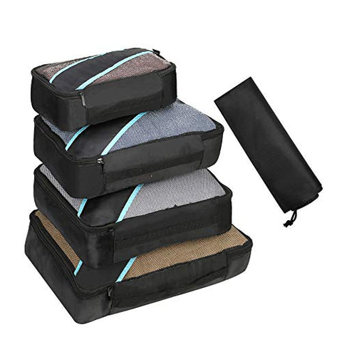 Packing Cubes, 5 Set Travel Luggage Packing Organizers with Laundry Bag