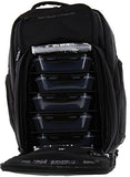 6 Pack Fitness Expedition Backpack Meal Mangement System 500 Stealth Black w/Bonus Zogosportz Cyclone Shaker