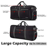 Gonex 150L Extra Large Duffle Bag, Packable Travel Luggage Shopping XL Duffel Black