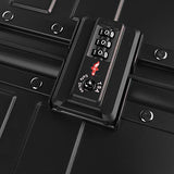 Travelking All Aluminum Carry On Luggage with TSA Locks Metal Hard Shell Spinner Suitcase (New Arrival Black, 20 Inch)