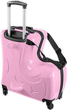 Pink Suitcase kid suitcase kid luggage kid travel Fashionable appearance Rideable Funny suitcase Add fun to the journey kid gift 24in Recommended age 2-12 years old Girl suitcase