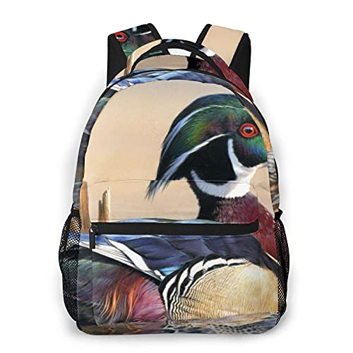 Casual Backpack,Mandarin Duck,Business Daypack Schoolbag For Men Women Teen